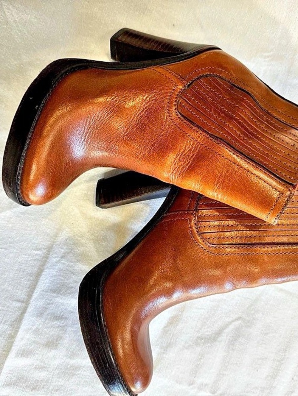 Tory Burch Brown Leather 4” Heeled Ankle Boots US 5.5